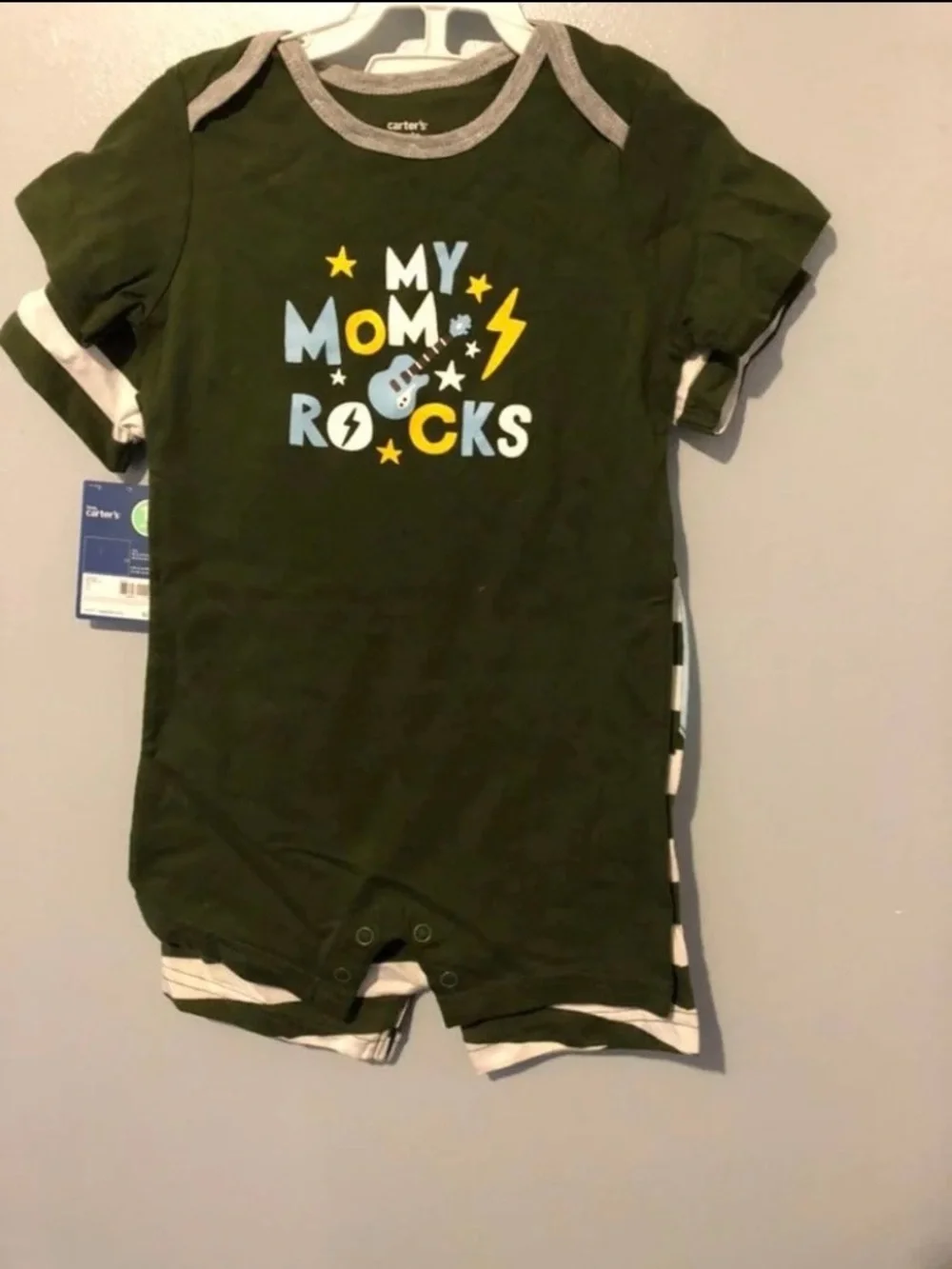 Carter’s Baby Boys 2-Pack Short Sleeve Bodysuit Set – Size 18 Months (4pk)